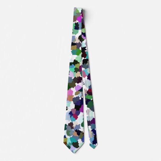 Cravate Motif cristal Abstrait multicolore (Devant)