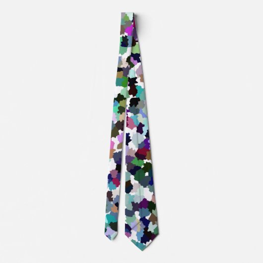 Cravate Motif cristal Abstrait multicolore (Dos)
