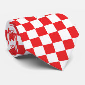 Cravate Motif croate en carton rouge blanc (Roulé)