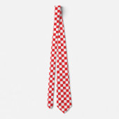 Cravate Motif croate en carton rouge blanc (Dos)