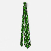 Cravate Motif croissant 010921 - Vert herbe (Dos)
