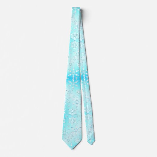 Cravate Motif Crystal Snowflakes (Devant)