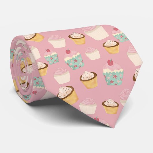 Cravate Motif Cupcake (Roulé)