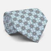 Cravate Motif Cyan et gris clair et foncé (Roulé)