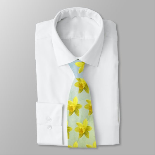 Cravate Motif Daffodique Blooms (Attaché)