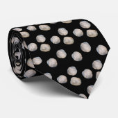 Cravate Motif d'ail (Arrière - plan noir) (Roulé)