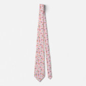 Cravate Motif Daisy Fraise d'Été (Devant)
