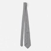 Cravate Motif Damas médiéval, gris argenté (Dos)