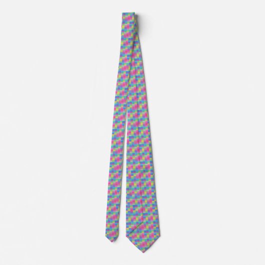 Cravate Motif damier néon (Dos)