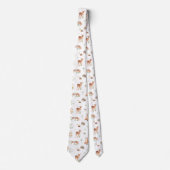 Cravate Motif d'amis animaux de bois mignon (Devant)