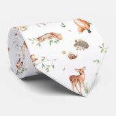 Cravate Motif d'amis animaux de bois mignon (Roulé)