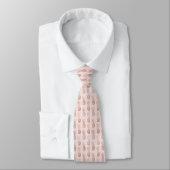 Cravate Motif d'ananas doré et broussailleux (Attaché)