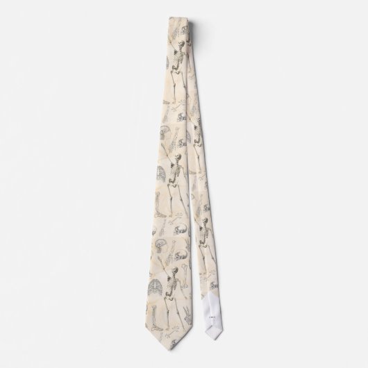 Cravate Motif d'anatomie de squelette de médecin (Devant)
