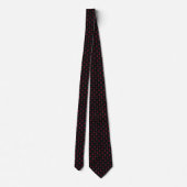 Cravate Motif d'Ancre à thème nautique en noir et rouge (Dos)