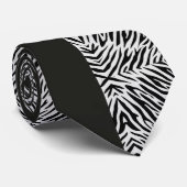Cravate Motif d'animal sauvage zèbre classique (Roulé)