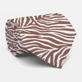 Cravate Motif d'animal sauvage zèbre classique (Roulé)
