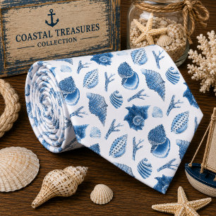 Cravate Motif d'animaux marins à l'aquarelle 