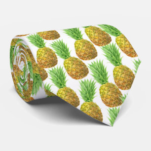 Cravate Motif d'aquarelle ananas