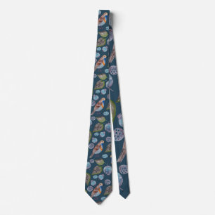 Cravate Motif d'aquarelle Blue Birds