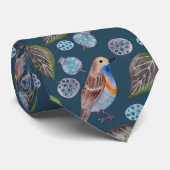 Cravate Motif d'aquarelle Blue Birds (Roulé)