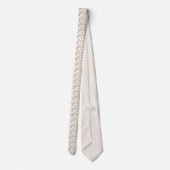 Cravate Motif d'aquarelle Citrouille blanc et or (Dos)