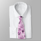 Cravate Motif d'aquarelle des fleurs d'anémone (Attaché)