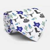 Cravate Motif d'aquarelle Fleur sauvage Bluebonnet Texas (Roulé)