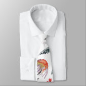 Cravate Motif d'aquarelle Orange (Attaché)