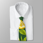 Cravate Motif d'aquarelle verte Citrus Lime (Attaché)