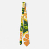 Cravate Motif d'aquarelle verte Citrus Lime (Dos)