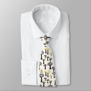 Cravate Motif d'arbre baobab fantaisiste