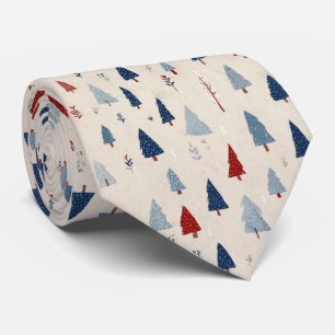 Cravate Motif d'arbre de forêt rustique moderne