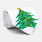 Cravate Motif d'arbre de Noël (Roulé)