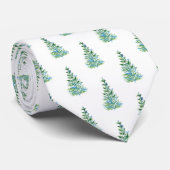 Cravate Motif d'ardoise bleu vert (Roulé)