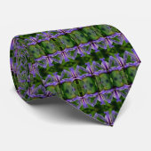 Cravate Motif d'art Abstrait de l'Iris violet (Roulé)