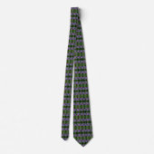 Cravate Motif d'art Abstrait de l'Iris violet (Dos)