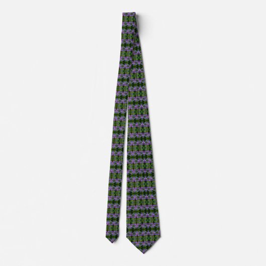 Cravate Motif d'art Abstrait de l'Iris violet (Dos)