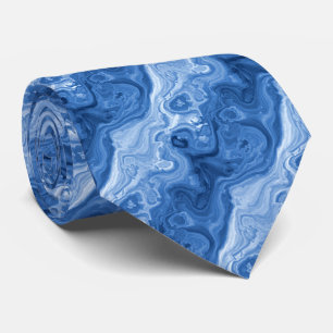 Cravate Motif d'art Azure Blue Malachite