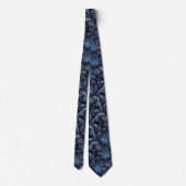 Cravate Motif d'art bleu bleu bleu marine bleu marine (Dos)