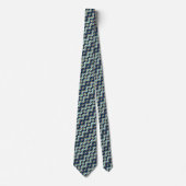 Cravate Motif d'art Hip Orange Turquoise Bleu Taupe (Devant)