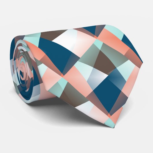 Cravate Motif d'art moderne Abstrait Hip géométrique mosaï (Roulé)