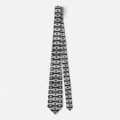 Cravate Motif d'art moderne moderne noir et blanc (Devant)