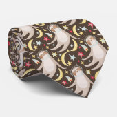 Cravate Motif d'astronaute de paresse (Roulé)