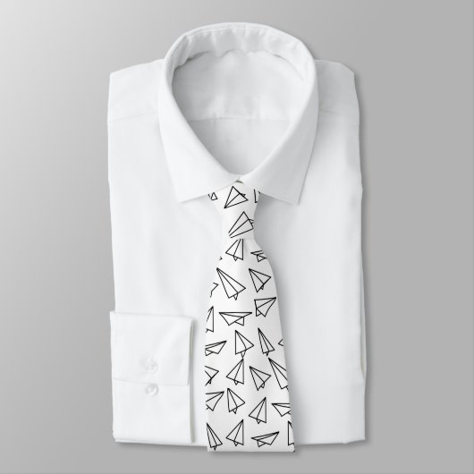 Cravate Motif d'avion papier irrégulier (Attaché)