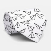 Cravate Motif d'avion papier irrégulier (Roulé)