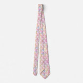 Cravate Motif de balance de sirène Pastel Iridescente (Dos)
