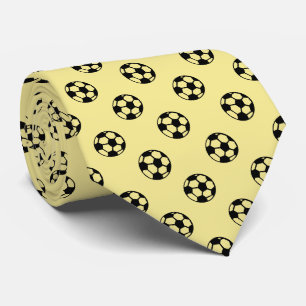 Cravate Motif de balle de football - Couleur Arrière - pl