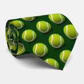Cravate Motif de balle de tennis (Roulé)