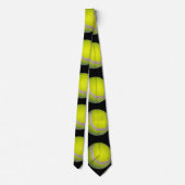 Cravate Motif de balle de tennis noir jaune, (Dos)