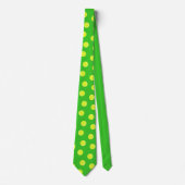 Cravate Motif de balle de tennis sur vert (Devant)